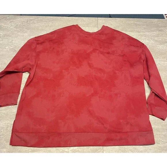 Guns N Roses Womens 3X  Red Tie Die Sweatshirt Rocker Heavy Metal Grunge Edgy - Picture 4 of 6